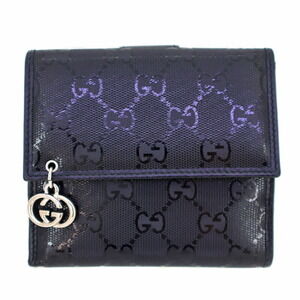 Gucci Double Hook Bifold Wallet GG Imprime Black Charm